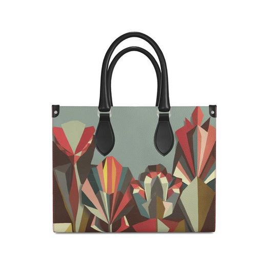 Handcrafted Nappa Leather Shopper Bag | Paper Flowers Collection