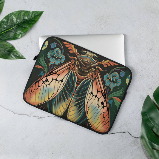 Designed in North Carolina.

* FREE US SHIPPING INCLUDED (Canada + $6.99US)
* ONLY 10 OF ANY DESIGN AVAILABLE!

Protect your laptop in style—get this snug, lightweigd.jemmesDJemmes Laptop Sleeve 1315 Neoprene Art Deco Cicada Print