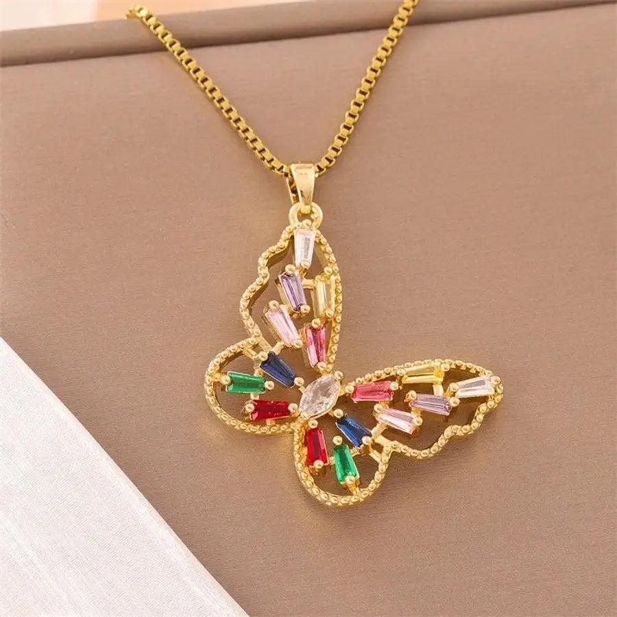 18k Gold-Plated Stainless Steel Pendant Necklaces