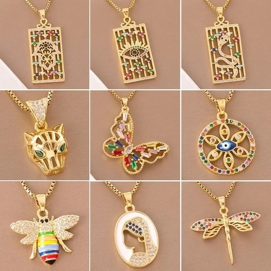 18k Gold-Plated Stainless Steel Pendant Necklaces