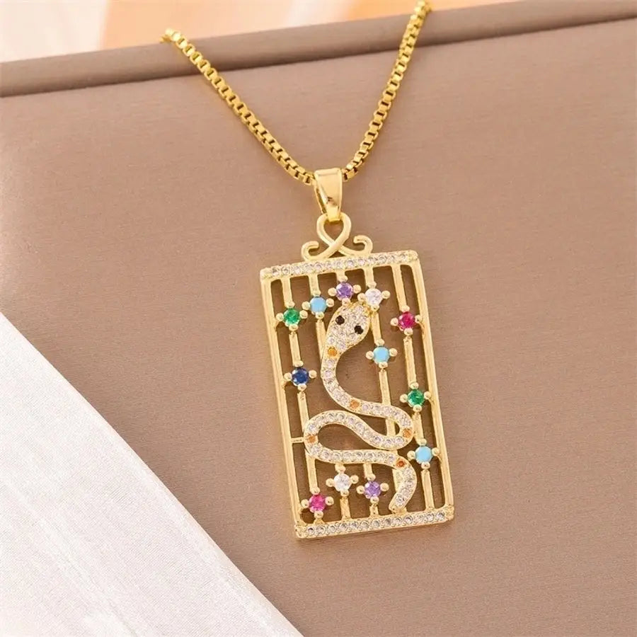 18k Gold-Plated Stainless Steel Pendant Necklaces