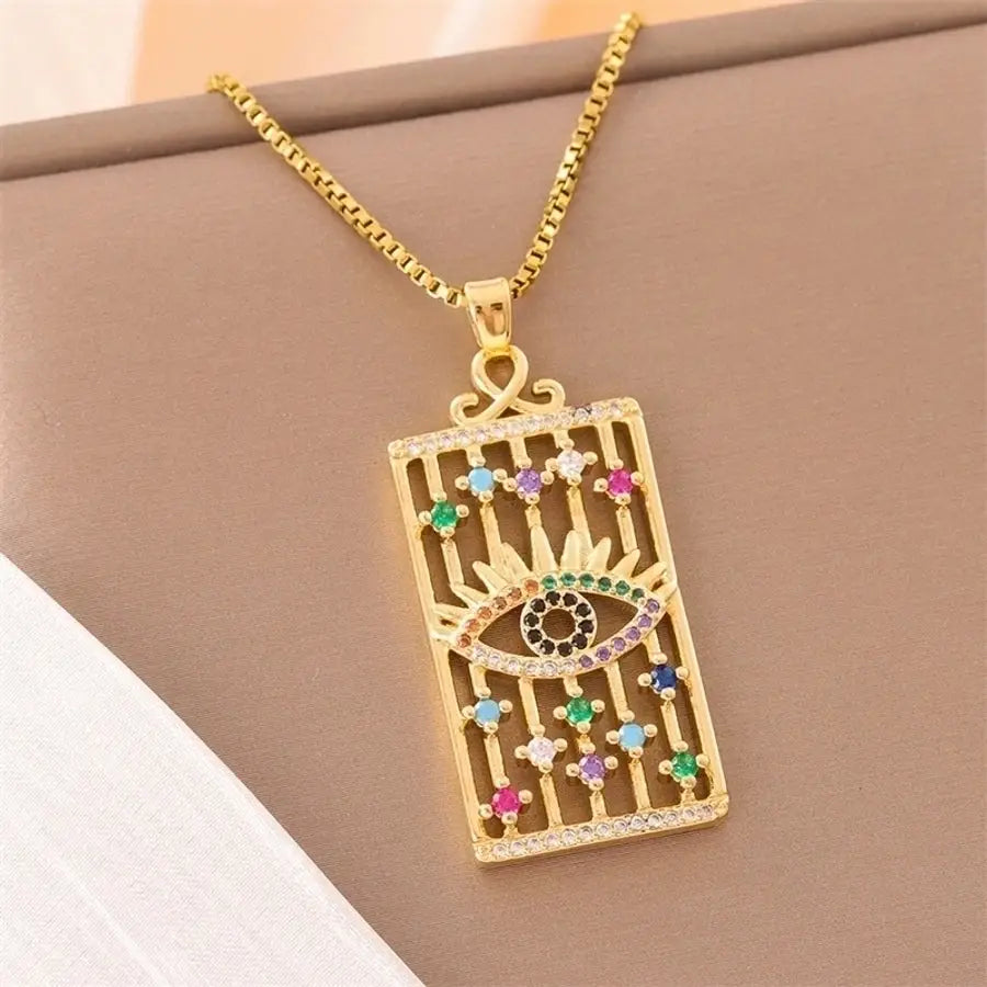 18k Gold-Plated Stainless Steel Pendant Necklaces