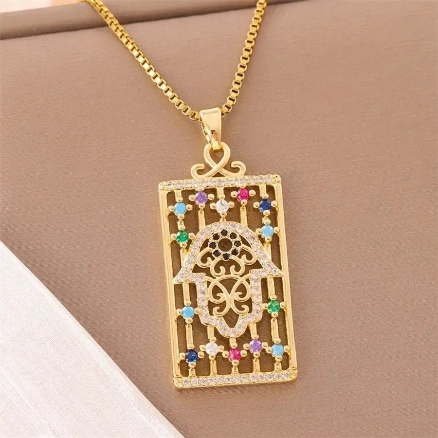 18k Gold-Plated Stainless Steel Pendant Necklaces