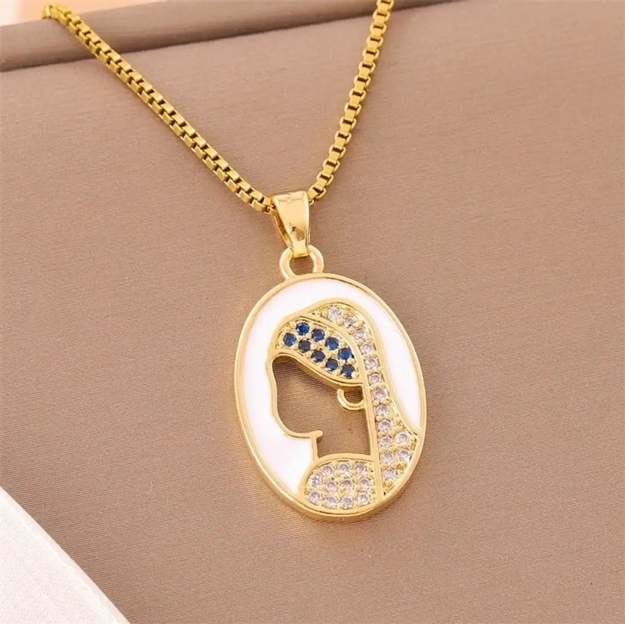 18k Gold-Plated Stainless Steel Pendant Necklaces